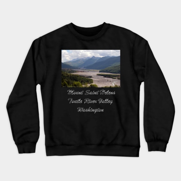 Toutle River Valley, Mount St Helens ash & debris Crewneck Sweatshirt by DlmtleArt